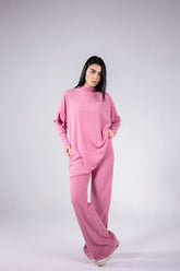 Velvet set in pink